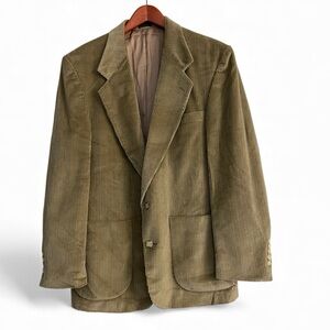 VTG Corduroy Holbrook Sport Jacket Blazer 40R Brown Tan 2 Button Hipster